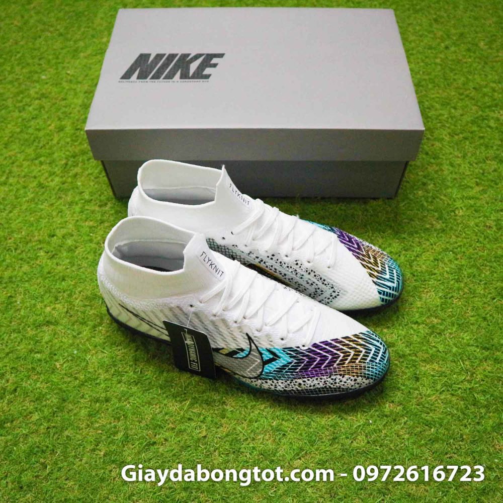 Giay da bong cao co nike mercurial superfly 7 elite tf dream speed 3 trang den (7)