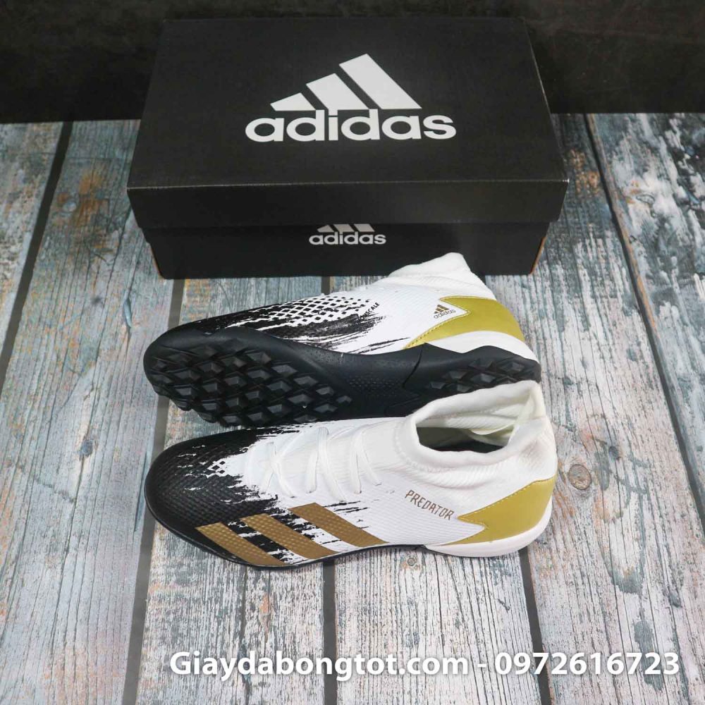 Adidas predator 20.3 tf trang den vach vang superfake (2)
