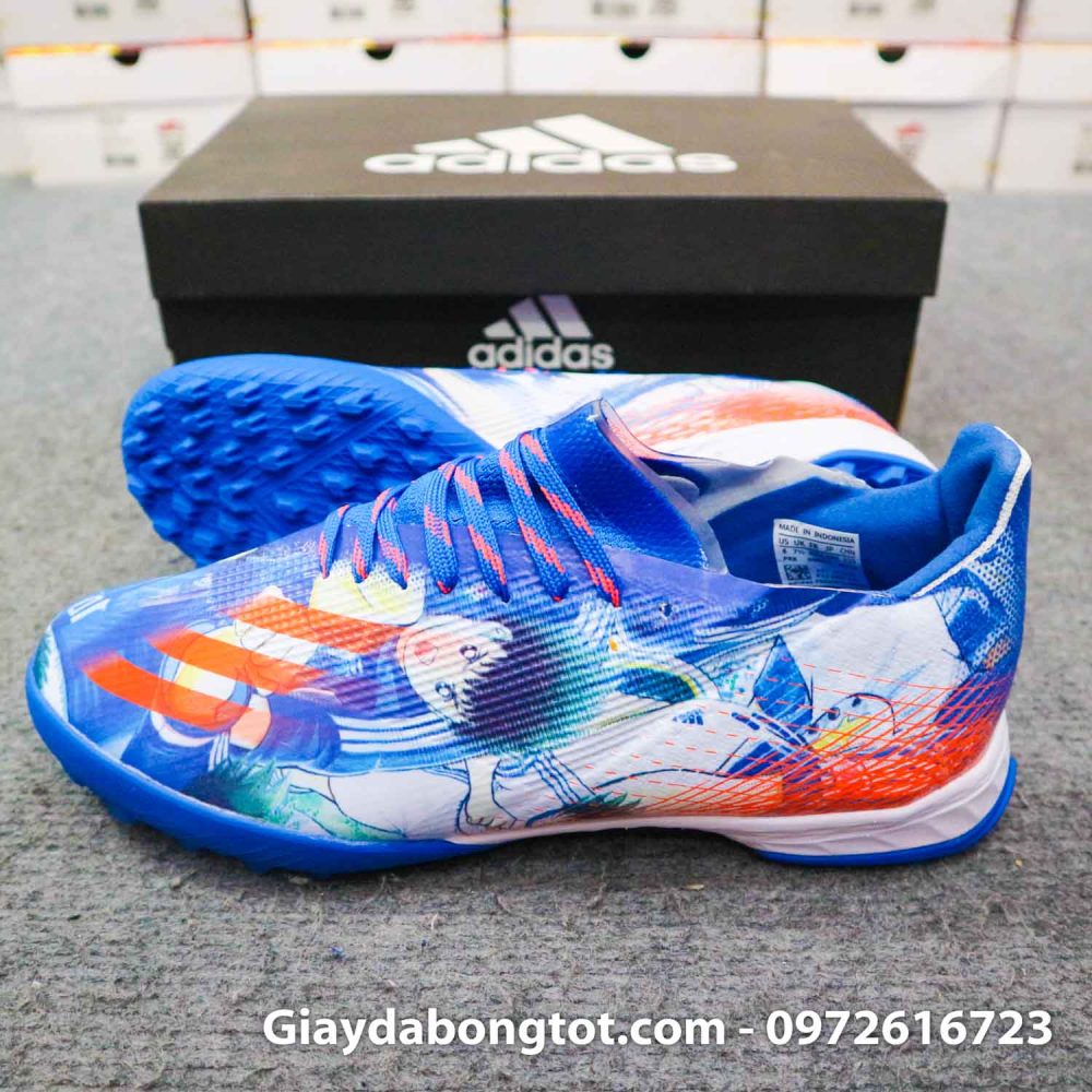 Giay Adidas X Ghosted. 1 tf tsubasa xanh duong trang (2)