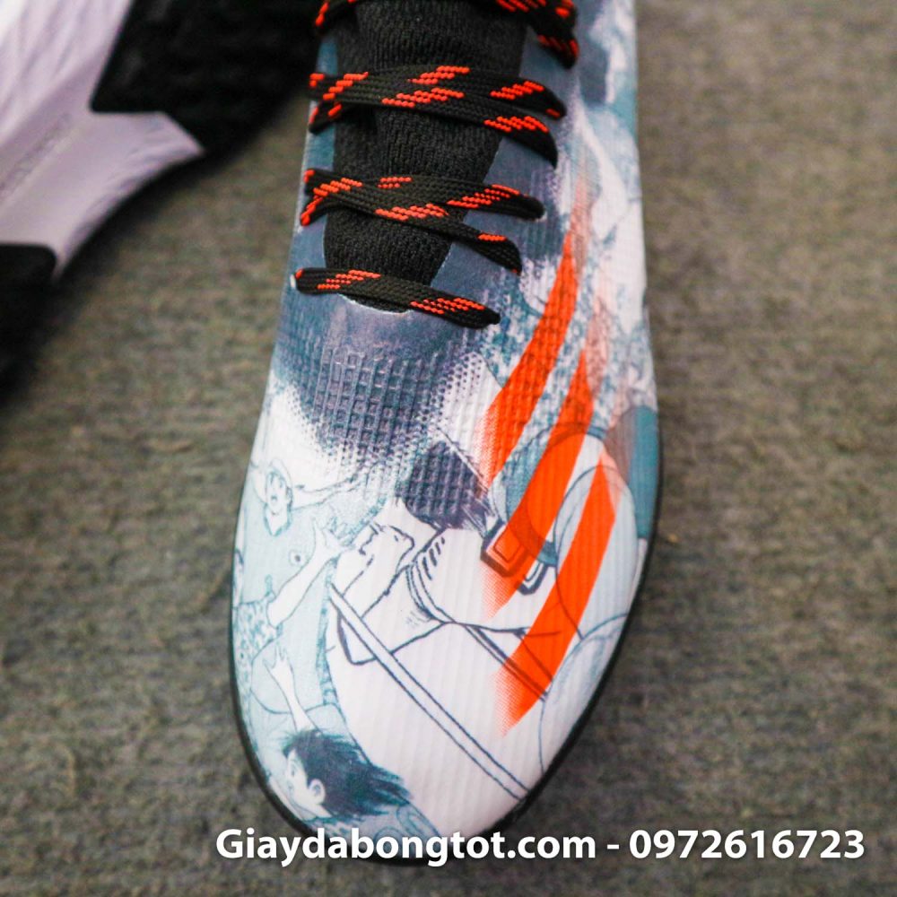 Giay bong da adidas x ghosted .1 tf trang den vach cam tsubasa (7)