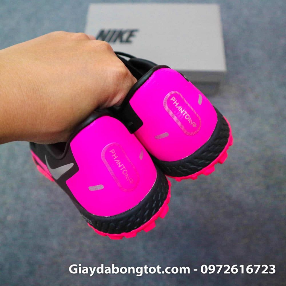 Giay bong da nike phantom gt pro tf den hong de em (15)