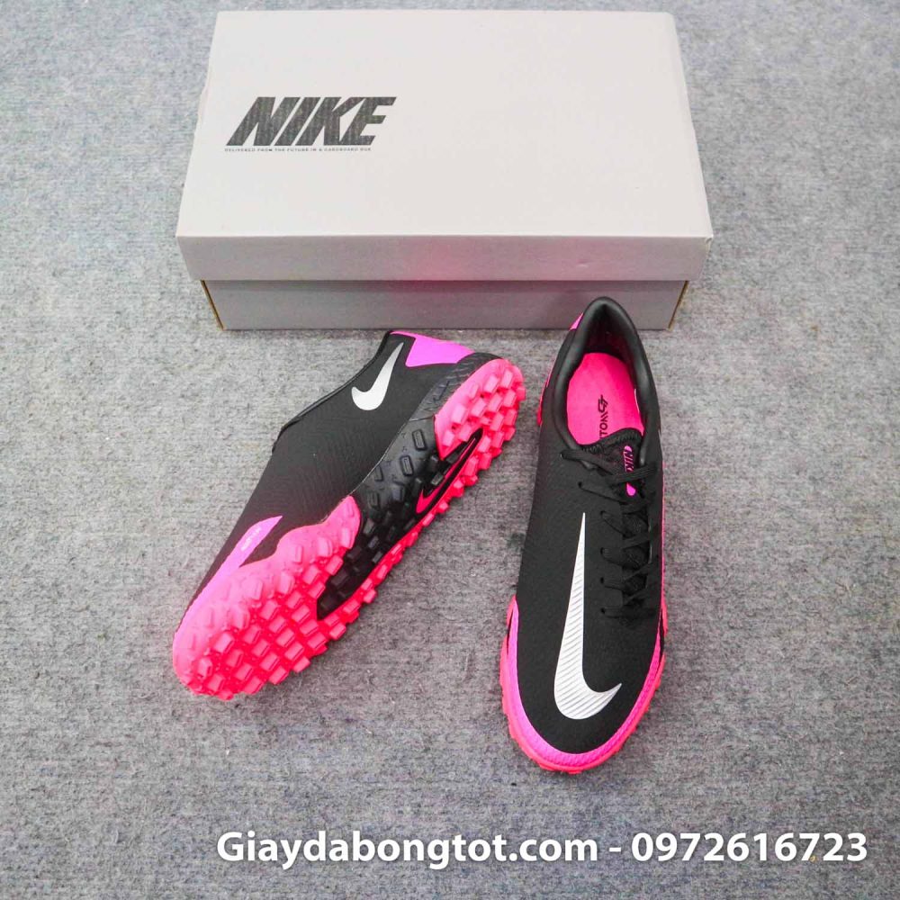 Giay bong da nike phantom gt pro tf den hong de em (4)