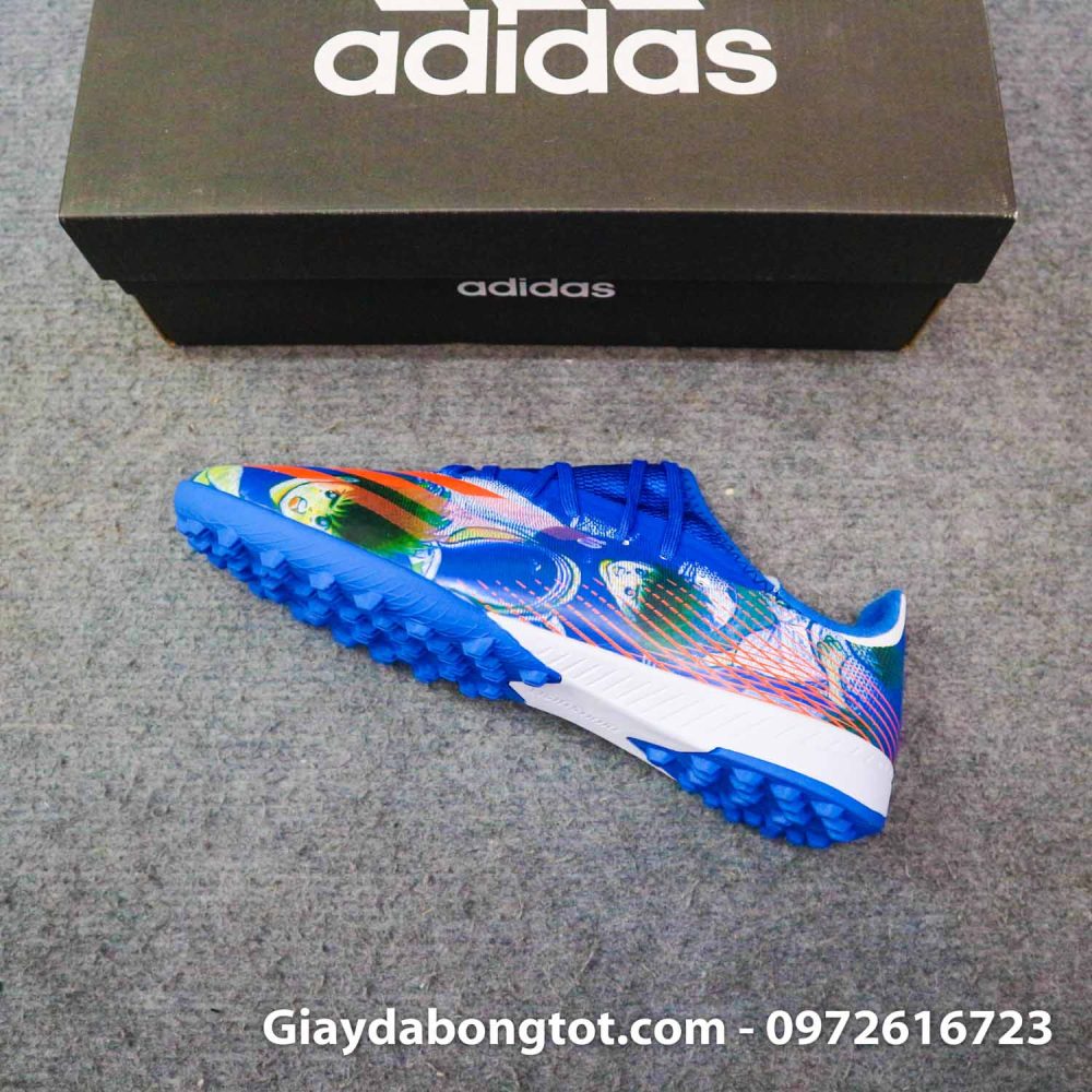Giay da banh adidas x ghosted .3 tf xanh duong vach cam tsubasa (7)