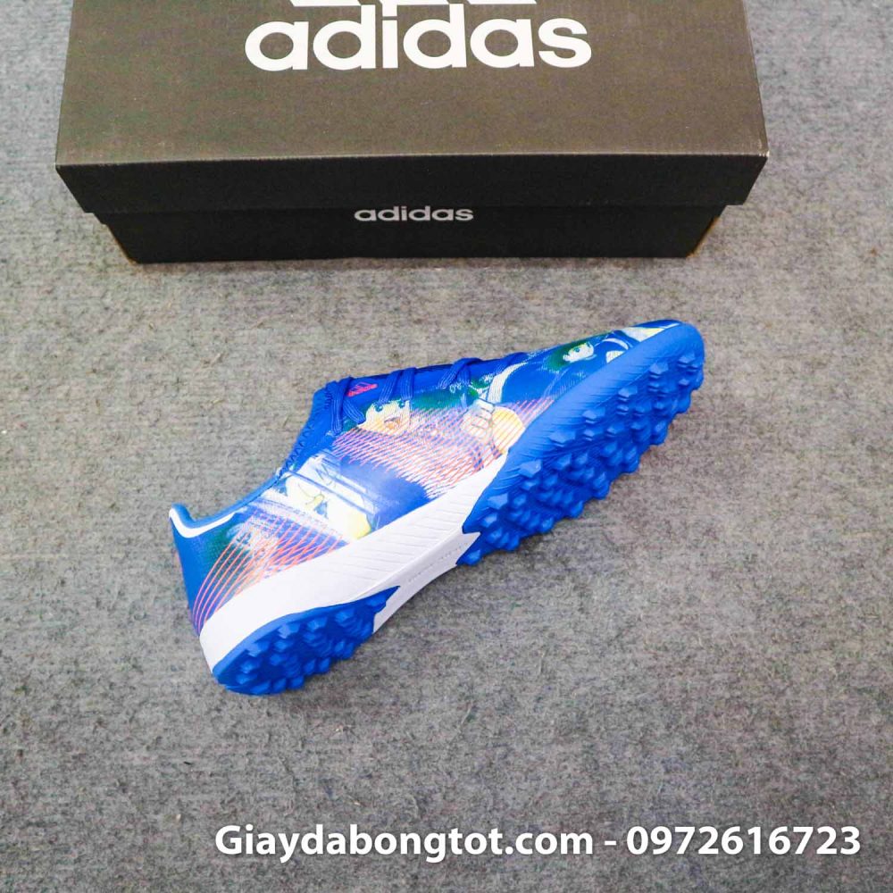 Giay da banh adidas x ghosted .3 tf xanh duong vach cam tsubasa (8)