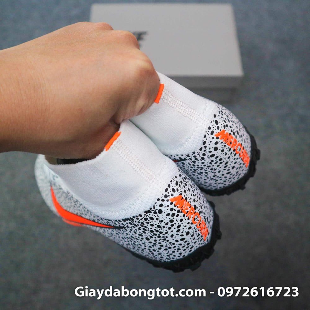 Giay da banh cao co nike mercurial superfly 7 elite tf cr7 safari trang den (13)