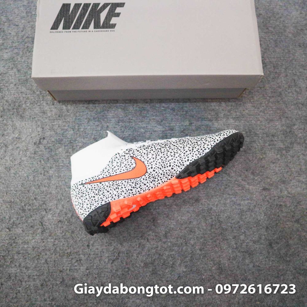 Giay da banh cao co nike mercurial superfly 7 elite tf cr7 safari trang den (15)