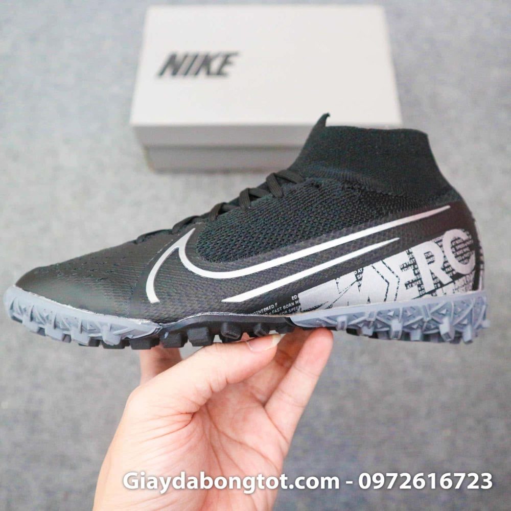 Giay da banh cao co nike mercurial superfly 7 elite tf den tre em (10)