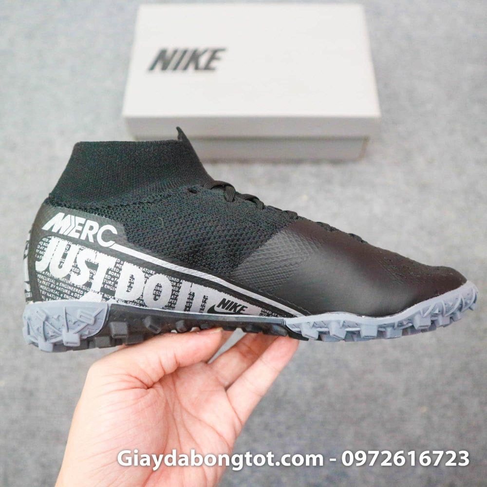 Giay da banh cao co nike mercurial superfly 7 elite tf den tre em (11)