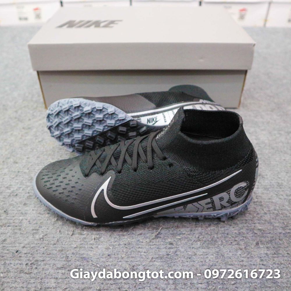 Giay da banh cao co nike mercurial superfly 7 elite tf den tre em (2)
