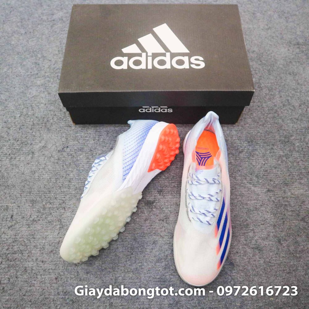 Giay da banh da mong adidas x ghosted .1 tf trang cam vach xanh (4)