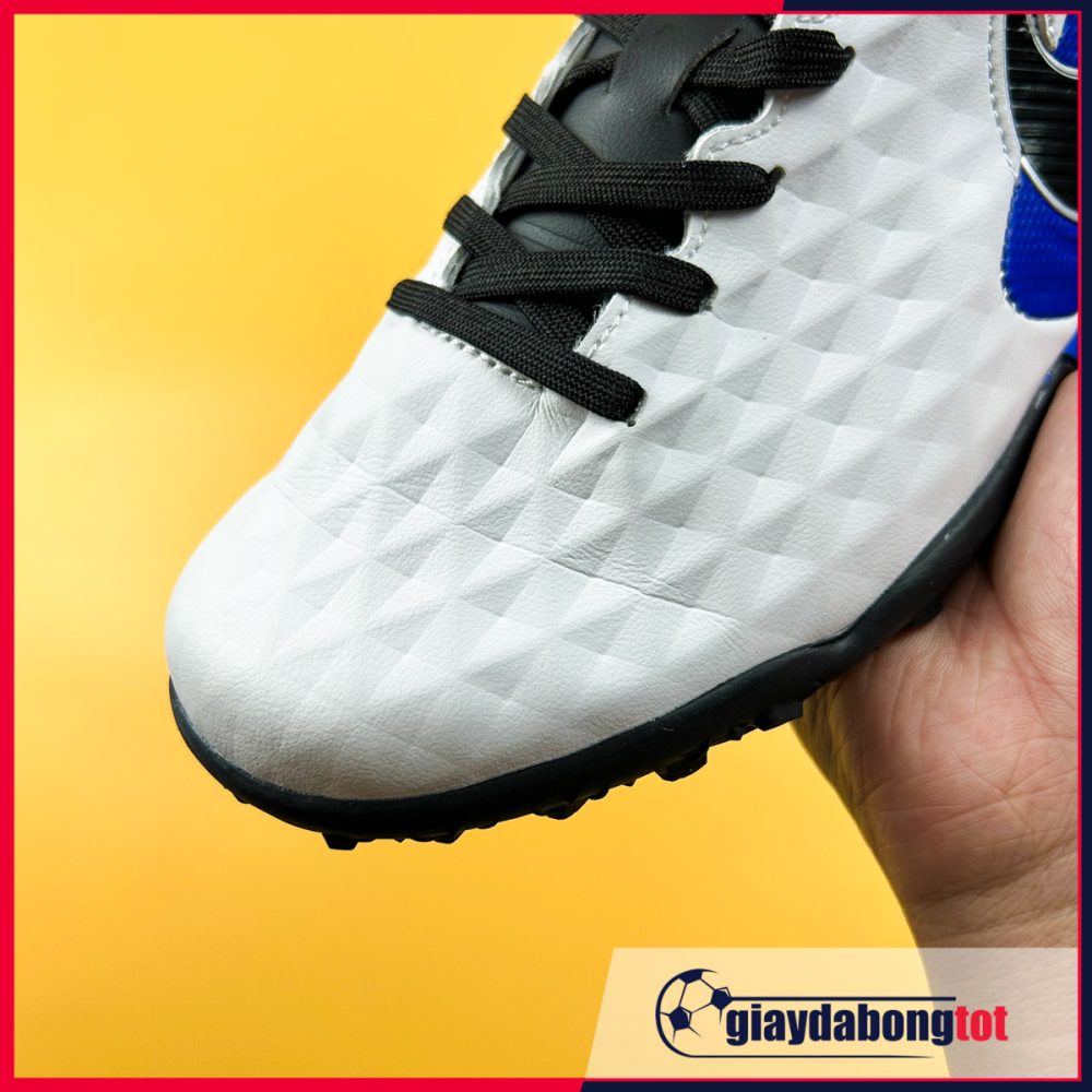 Nike Tiempo 8 Pro TF trắng xanh dương vạch đen Bản SF