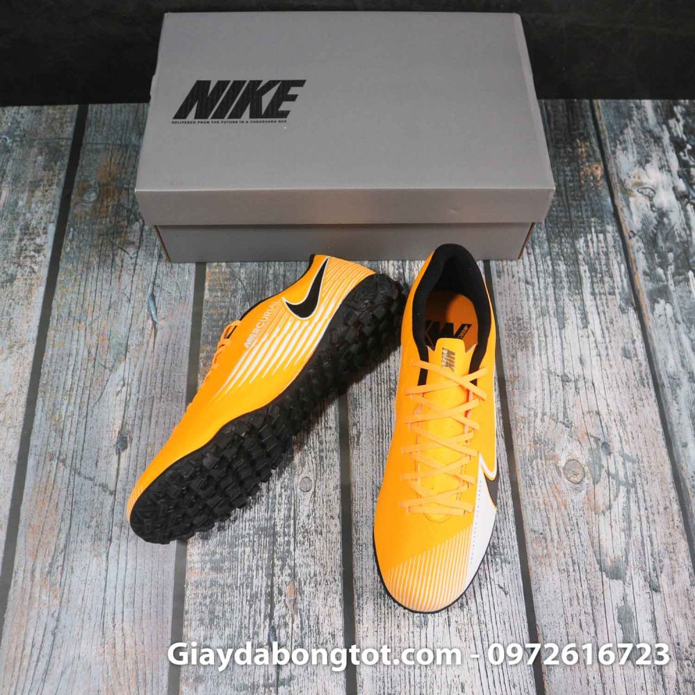 Nike mercurial vapor 13 academy tf vang trang vach den superfake (5)