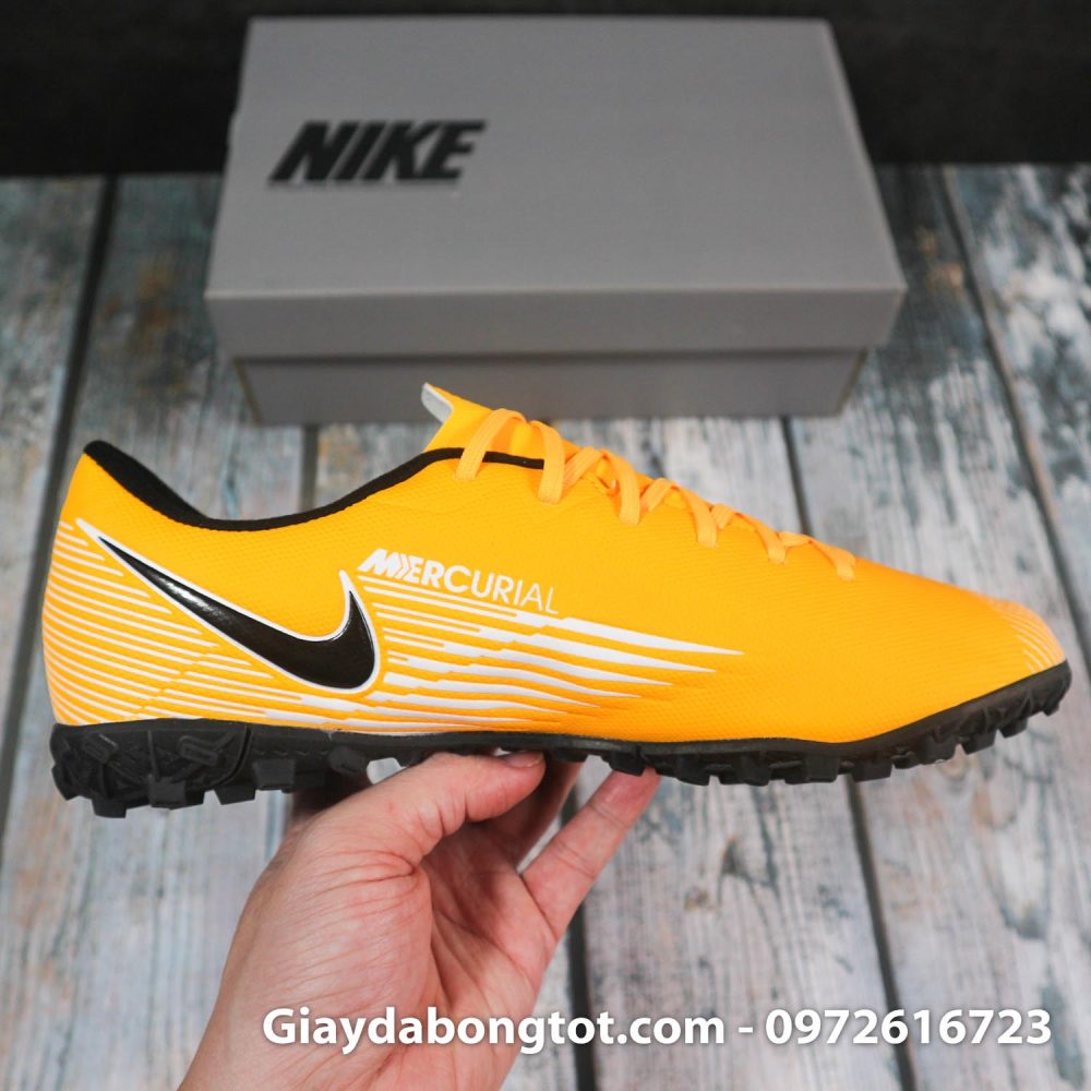 Nike mercurial vapor 13 academy tf vang trang vach den superfake (9)