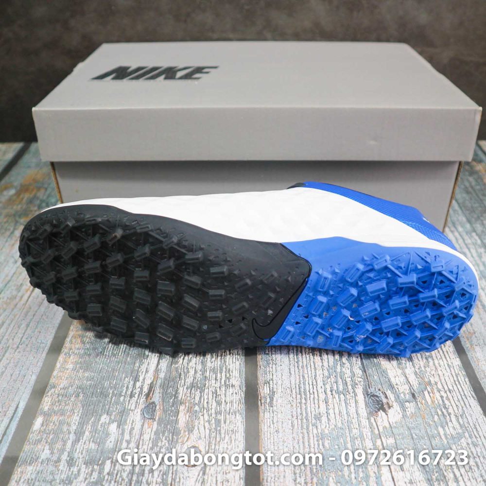 Nike tiempo legend x 8 pro tf trang xanh duong vach den superfake (4)