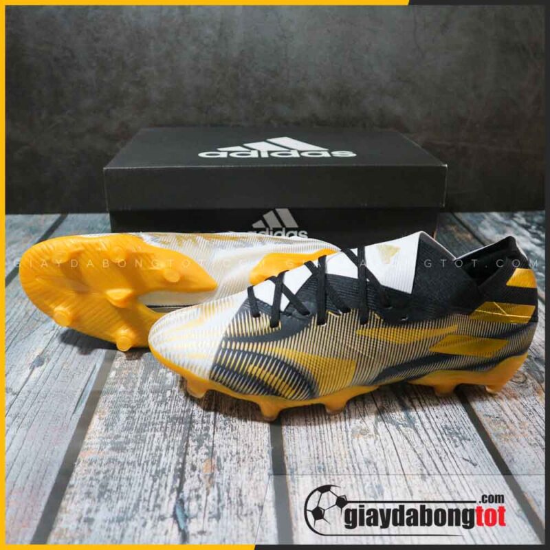 adidas nemeziz 19.1 fg trang den vach vang giay da bong chan be (2)