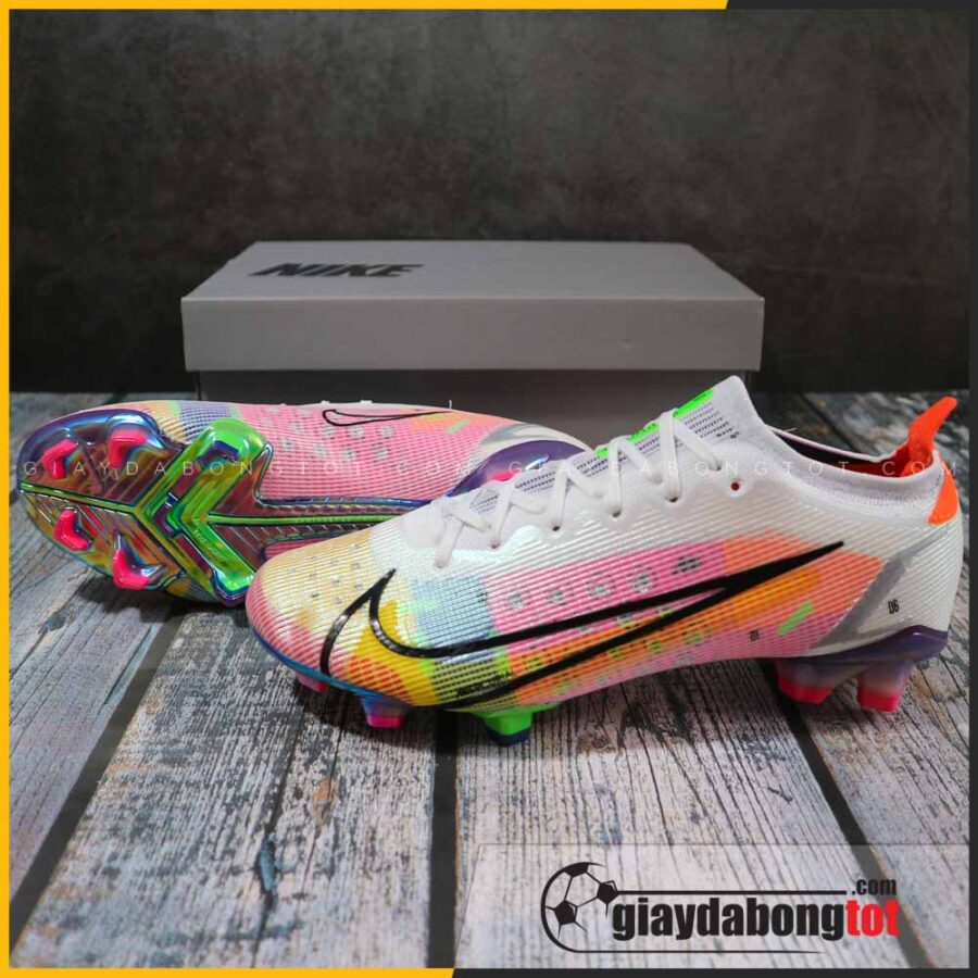 Giay da bong nike mercurial vapor 14 elite dream speed 4 fg trang do vang cr7 (2)