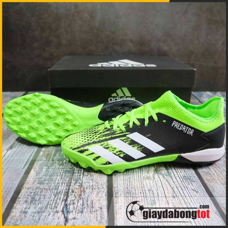 Giay da banh adidas predator 20.3 tf xanh la den co thap co day (2)