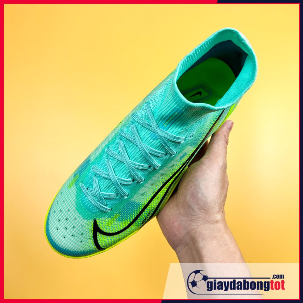 Nike Mercurial Superfly 8 Elite TF xanh ngọc | Cổ cao Euro