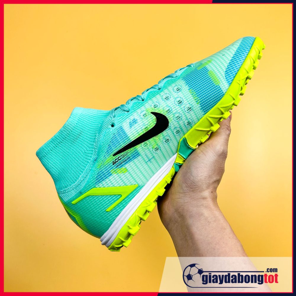 Nike Mercurial Superfly 8 Elite TF xanh ngọc | Cổ cao Euro