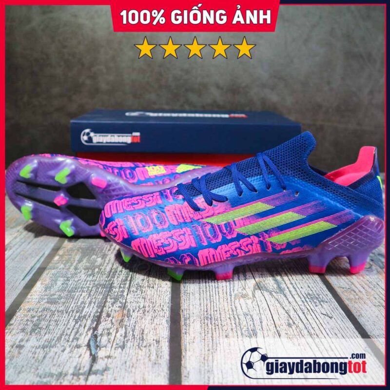 Adidas x speedflow .1 fg xanh hong messi (2)