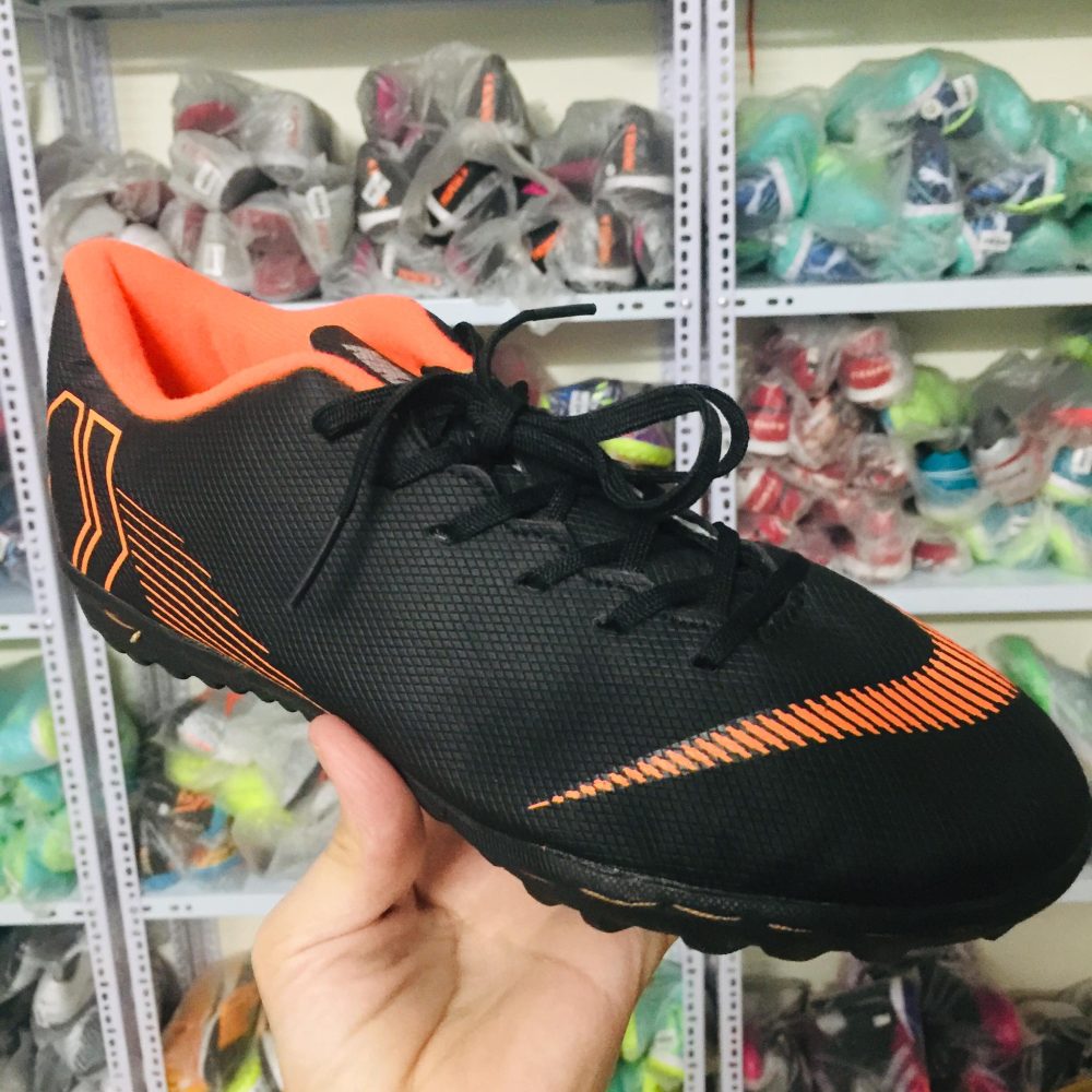 Nike Mercurial Vapor 12 Academy TF đen vạch cam [SALE]