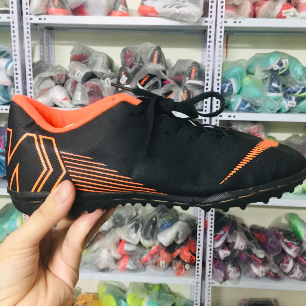 Nike Mercurial Vapor 12 Academy TF đen vạch cam [SALE]