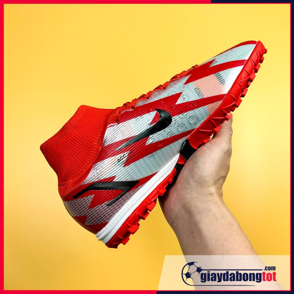 Nike Mercurial Superfly 8 Elite TF Đỏ bạc CR7 cổ cao