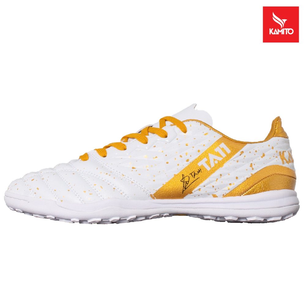 Giày đá bóng trẻ em Kamito TA11 TF Trắng vàng (Kids)