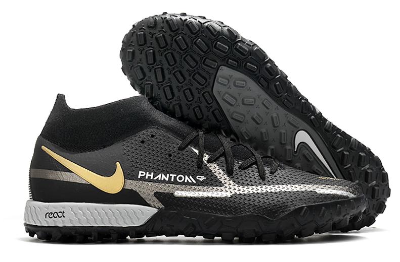 Nike Phantom GT TF đen vạch vàng cổ cao