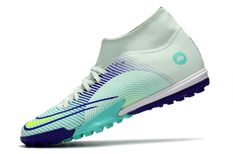 Nike Mercurial Superfly 8 Academy TF trắng xanh MDS 005 cổ cao