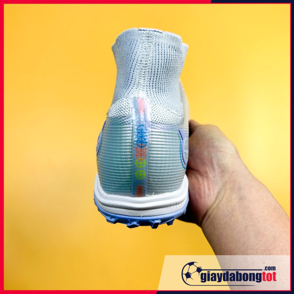 Nike Mercurial Superfly 8 Elite TF trắng xanh vạch đen