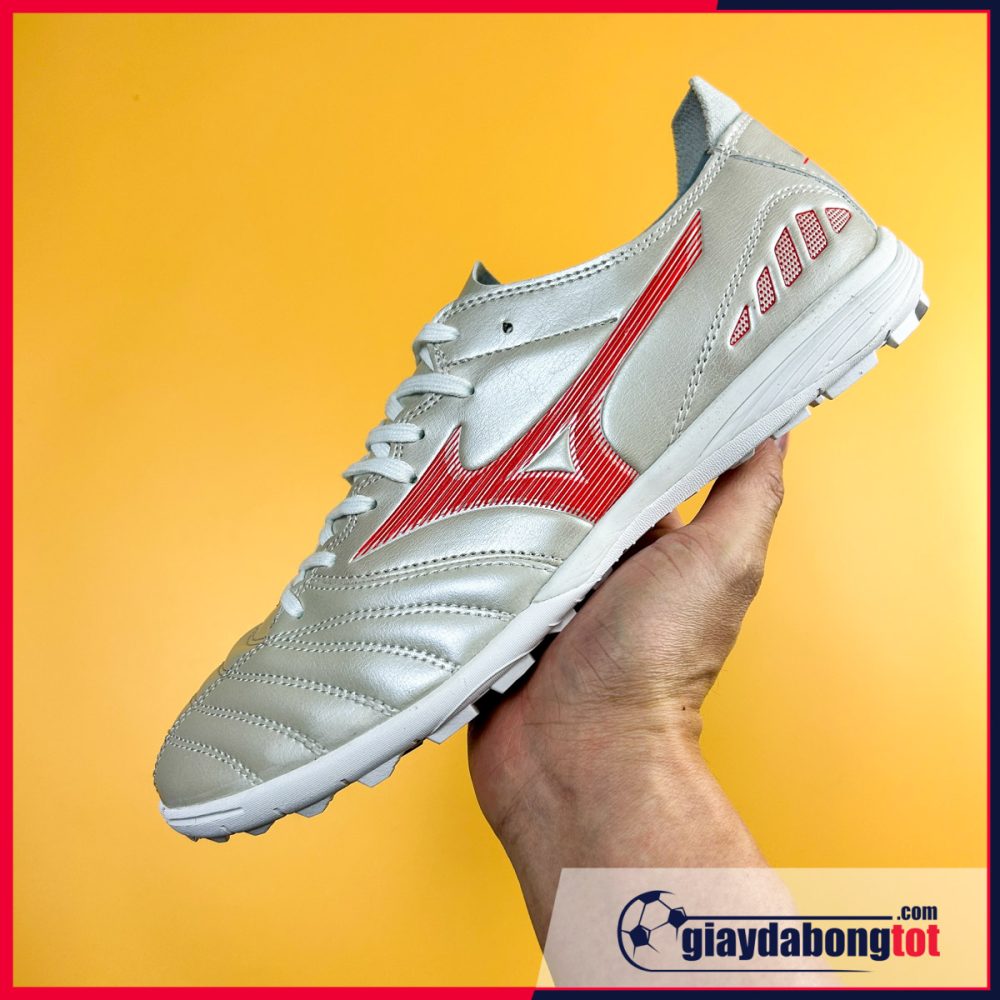 Mizuno Neo 3 Pro TF Trắng xám vạch cam đế mềm (2)