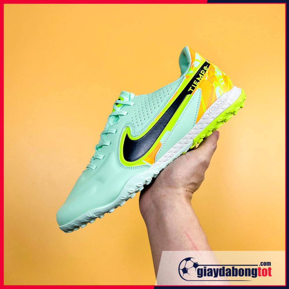 Nike Tiempo Legend 9 Pro TF Xanh ngọc cam vạch đen