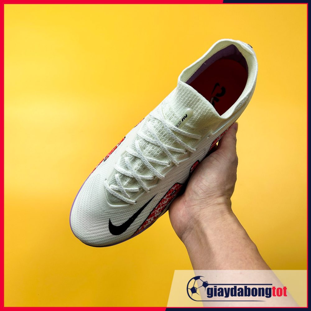 Nike Air Zoom Mercurial Superfly 9 Elite TF Trắng vạch đỏ đế tím