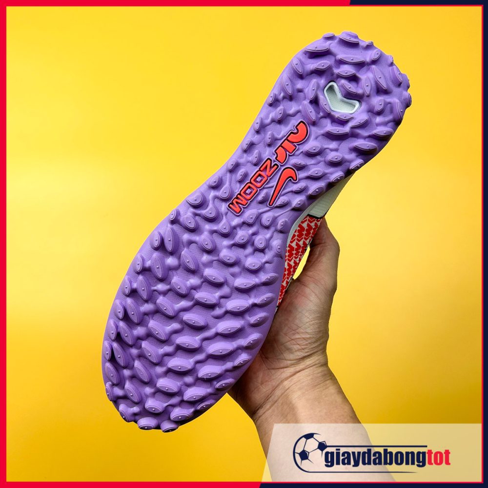 Nike Air Zoom Mercurial Superfly 9 Elite TF Trắng vạch đỏ đế tím