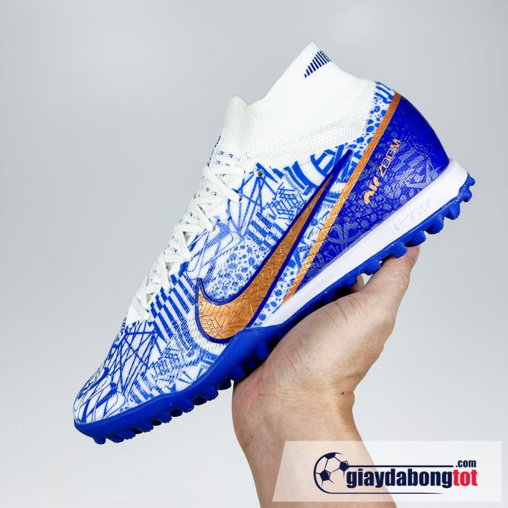 Nike mercurial superfly 9 elite tf trang xanh cr7 (2)