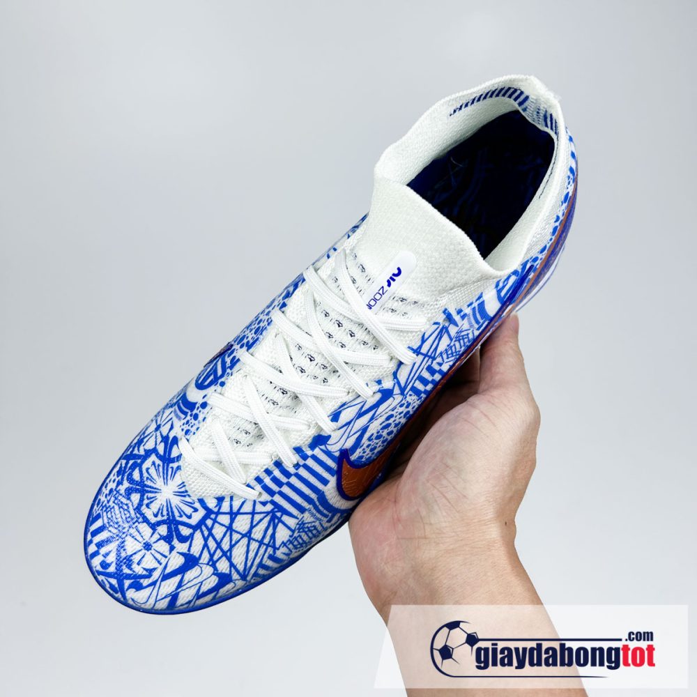 Nike mercurial superfly 9 elite tf trang xanh cr7 (3)