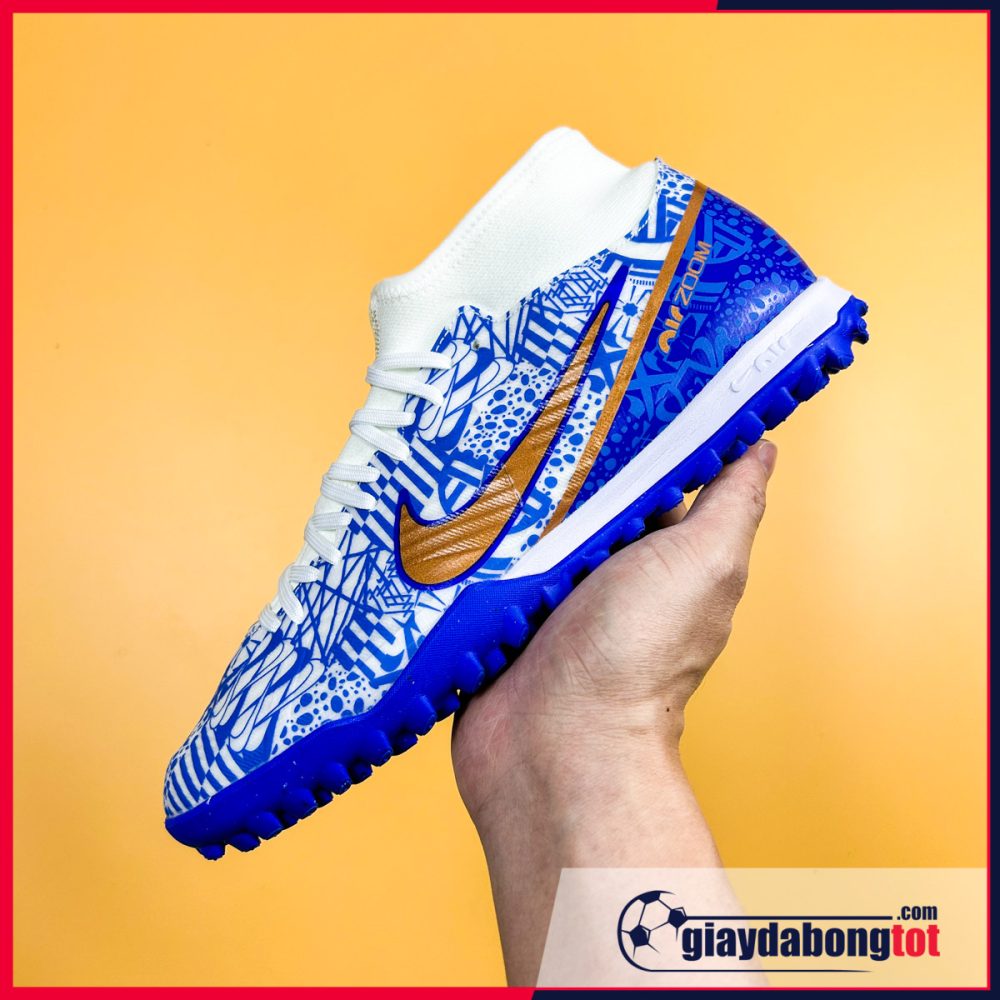 Nike Air Zoom Mercurial Superfly 9 Academy TF Trắng xanh CR7