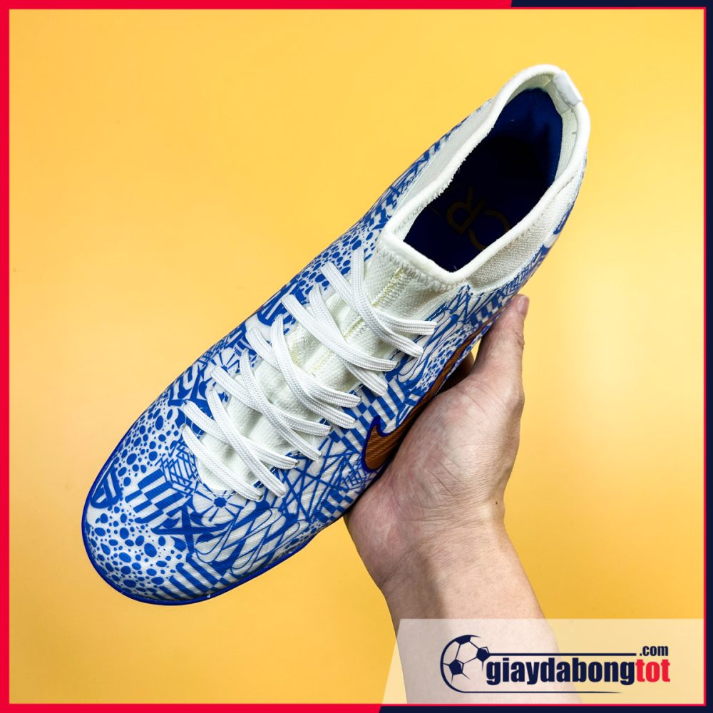 Nike Air Zoom Mercurial Superfly 9 Academy TF Trắng xanh CR7