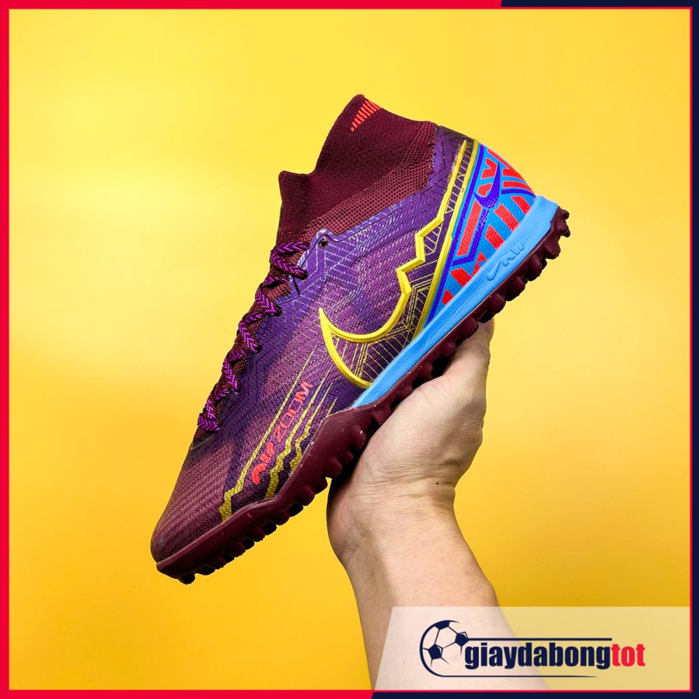 Nike Air Zoom Mercurial Superfly 9 Elite TF Tím vạch vàng Mbappe