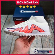 Nike Air Zoom Mercurial Superfly 9 Academy TF Trắng đỏ vạch đen (5)