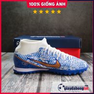 Nike Air Zoom Mercurial Superfly 9 Academy TF Trắng xanh CR7 (3)