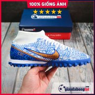 Nike Air Zoom Mercurial Superfly 9 Academy TF Trắng xanh CR7 (7)