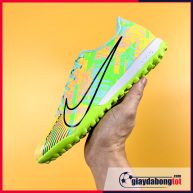 giay da bong tre em nike mercurial vapor 15 academy tf chuoi van cam vach den