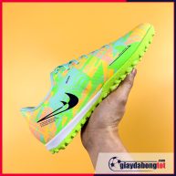 giay da bong tre em nike mercurial vapor 15 academy tf chuoi van cam vach den