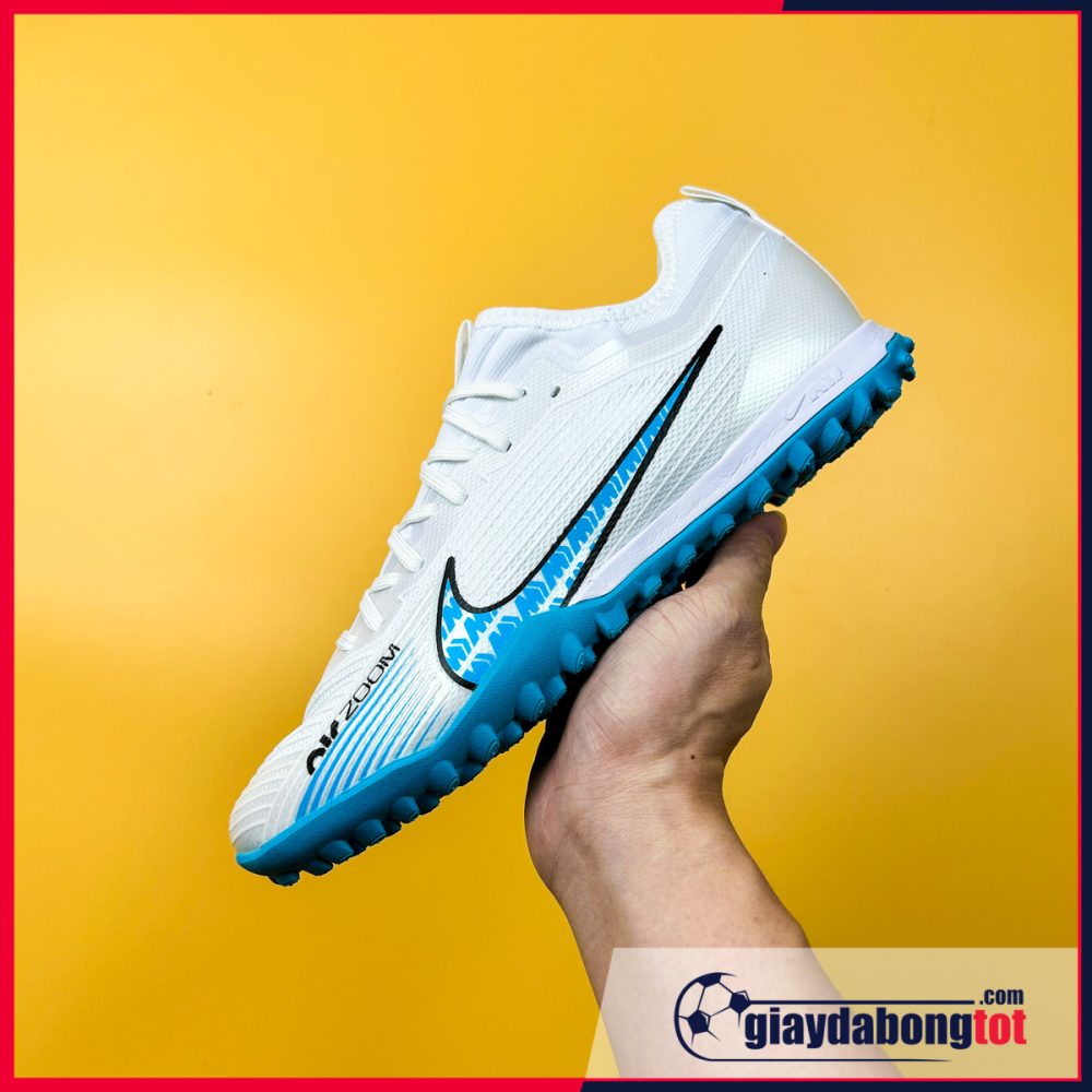 Nike Air Zoom Mercurial Vapor 15 Pro TF Trắng vạch xanh nhạt