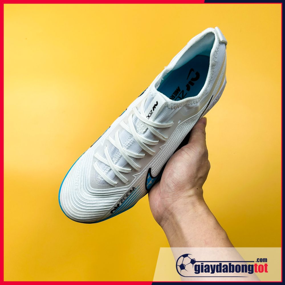 Nike Air Zoom Mercurial Vapor 15 Pro TF Trắng vạch xanh nhạt