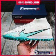 Nike Air Zoom Mercurial Superfly 9 Elite TF Trắng vạch xanh nhạt (5)