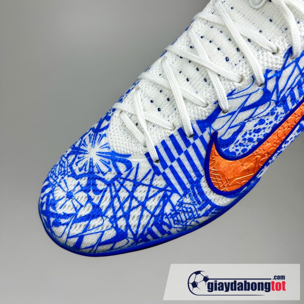 Nike air zoom mercurial superfly 9 elite tf trang xanh cr7 tre em (7)