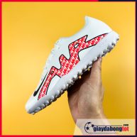 giay da bong tre em nike mercurial vapor 15 academy tf trang vach do